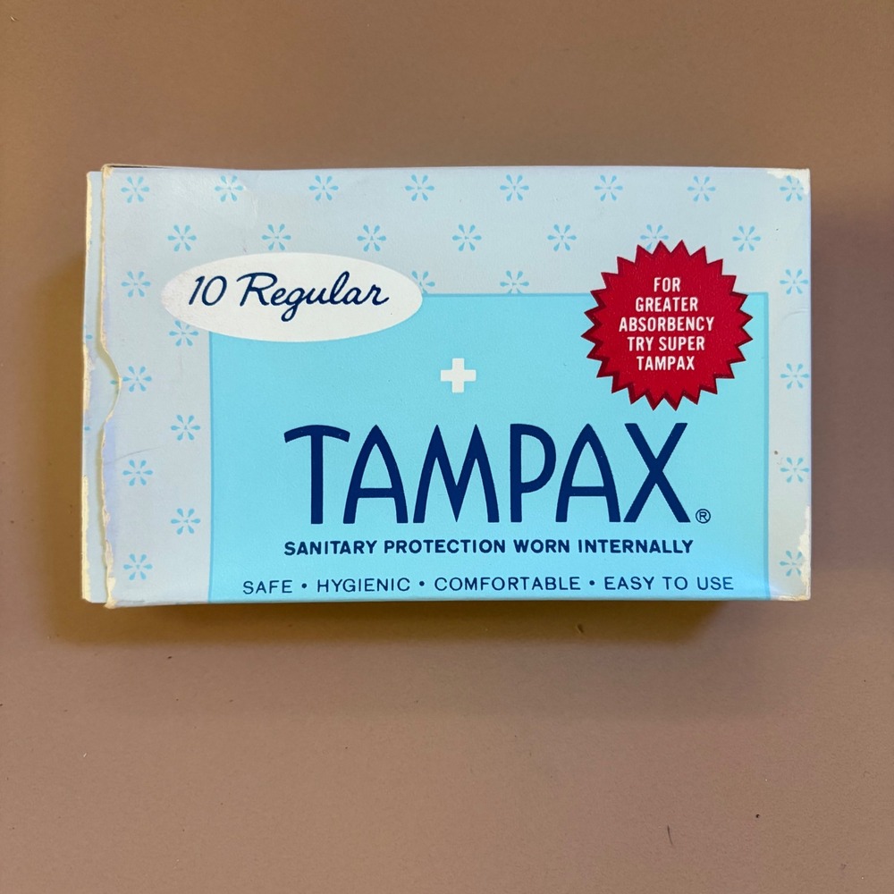 Vintage 1960s Tampax Regular Absorbency Box 8 Count Collectible Ephemera Prop